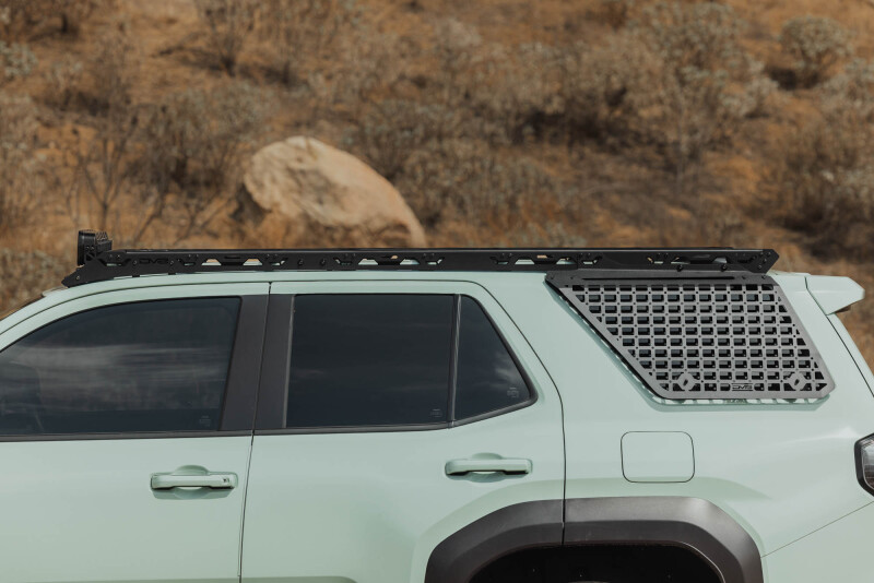 Toyota 4Runner Exterior Window Molle - Driver Side - DV8 Offroad - For DV8 Roof Rack - Black Powder Coated - `25-`26